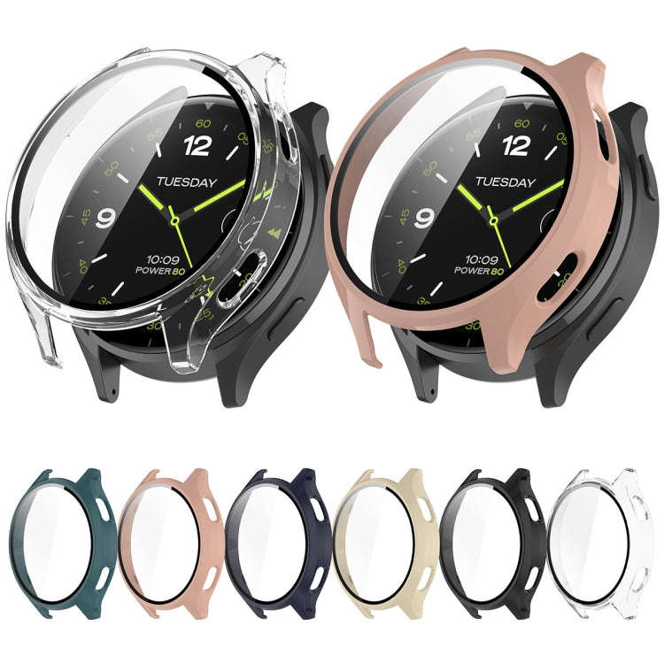 For Xiaomi Watch 2 PC + Tempered Film Integrated Watch Protective Case(Ink Blue)