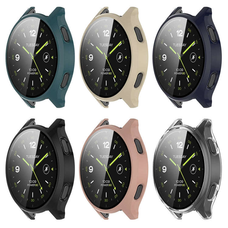 For Xiaomi Watch 2 PC + Tempered Film Integrated Watch Protective Case(Ink Blue)