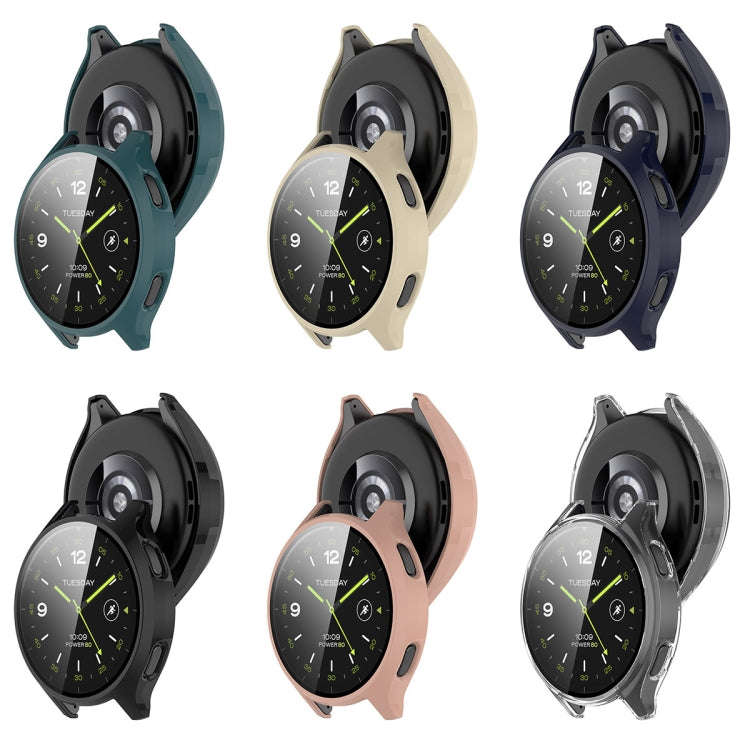 For Xiaomi Watch 2 PC + Tempered Film Integrated Watch Protective Case(Ink Blue)