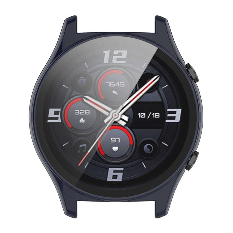 For Honor Watch GS 4 PC + Tempered Film Integrated Watch Protective Case(Ink Blue)