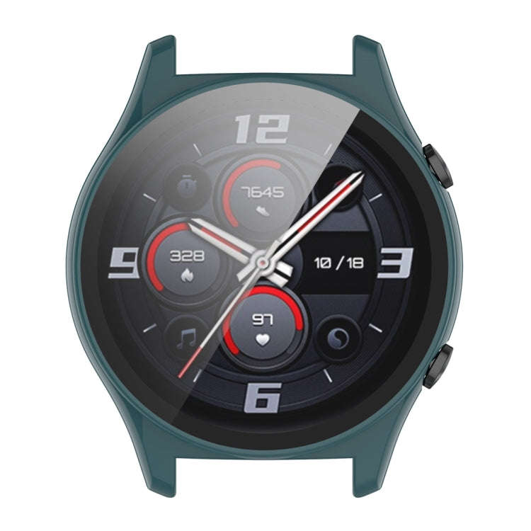 For Honor Watch GS 4 PC + Tempered Film Integrated Watch Protective Case(Pine Green)