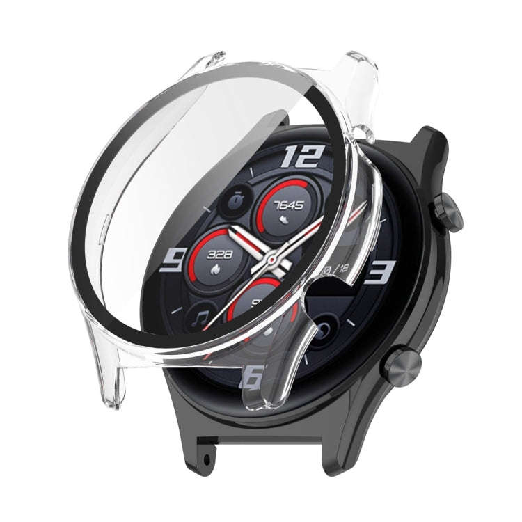 For Honor Watch GS 4 PC + Tempered Film Integrated Watch Protective Case(Transparent)