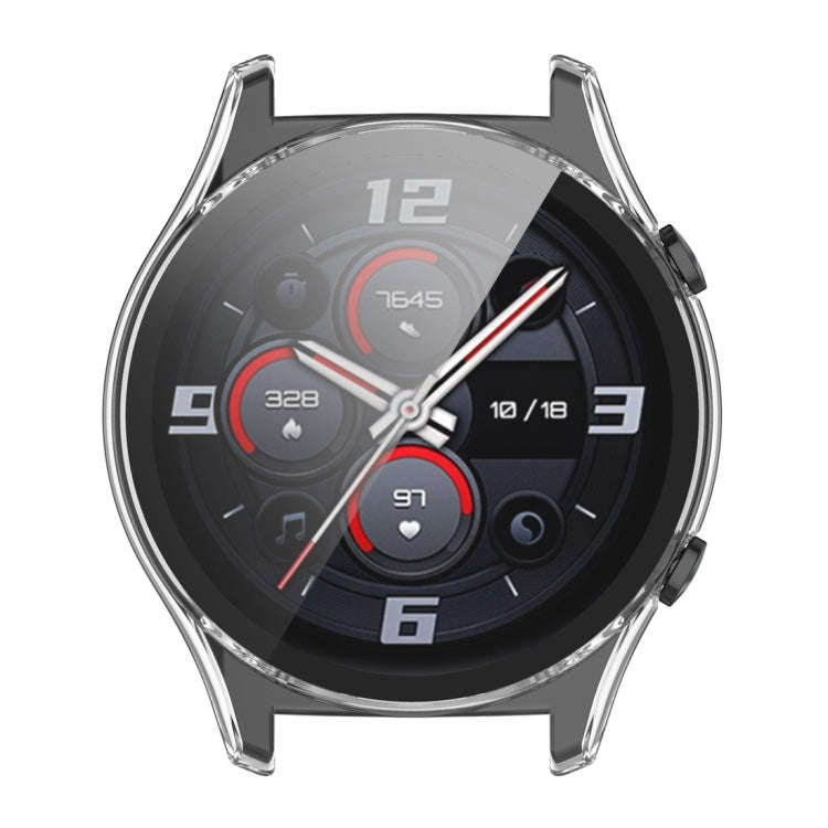 For Honor Watch GS 4 PC + Tempered Film Integrated Watch Protective Case(Transparent)