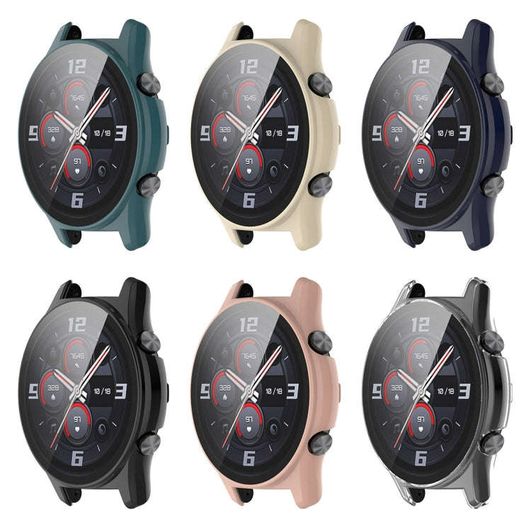 For Honor Watch GS 4 PC + Tempered Film Integrated Watch Protective Case(Ink Blue)