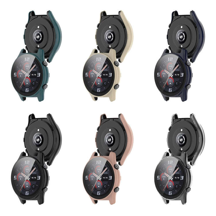 For Honor Watch GS 4 PC + Tempered Film Integrated Watch Protective Case(Transparent)