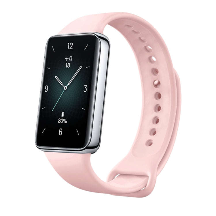For Honor Band 9 Solid Color Silicone Watch Band(Pink)