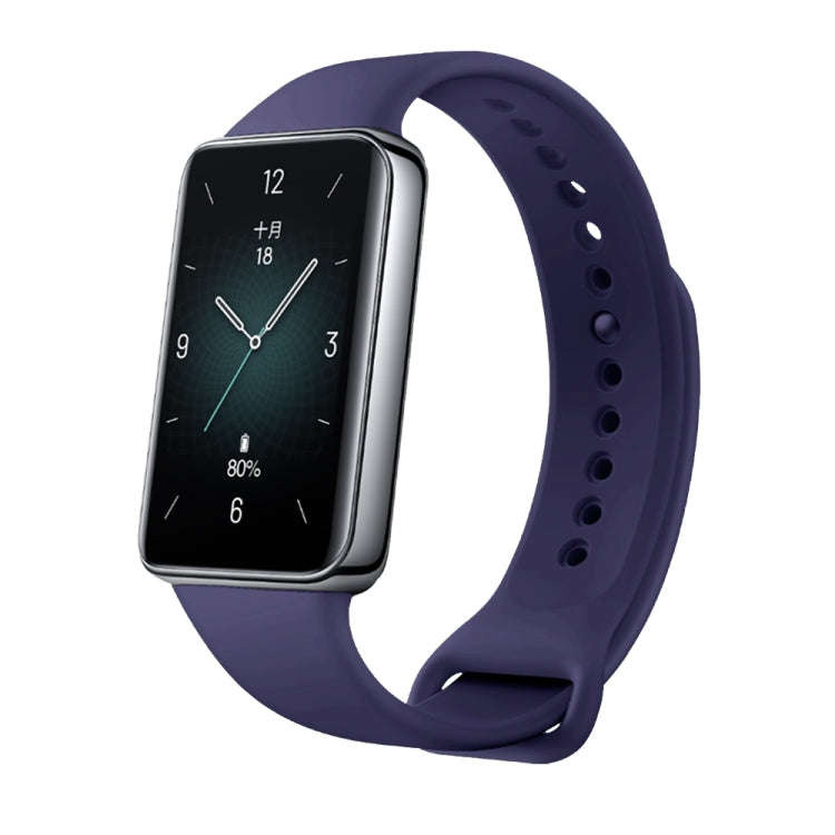 For Honor Band 9 Solid Color Silicone Watch Band(Dark Blue)