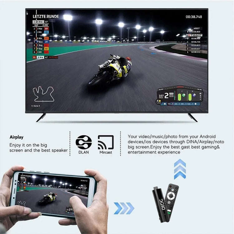 LEMFO DQ10 Allwinner H618 Quad Core ARM Cortex A53 8K HD Android TV Stick, RAM:4GB+32GB(EU Plug)
