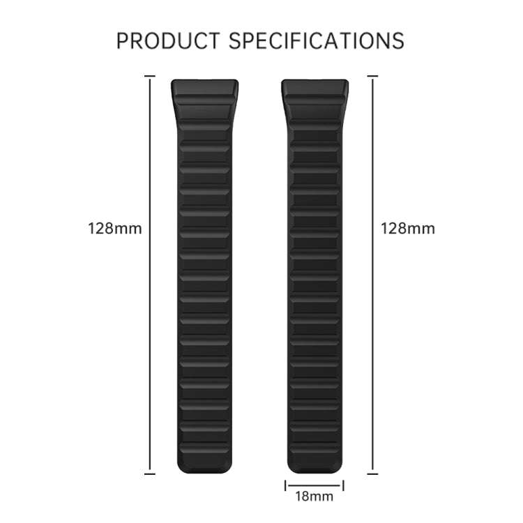 For Samsung Galaxy Fit 3 Two Color Magnetic Silicone Watch Band(Grey Yellow)