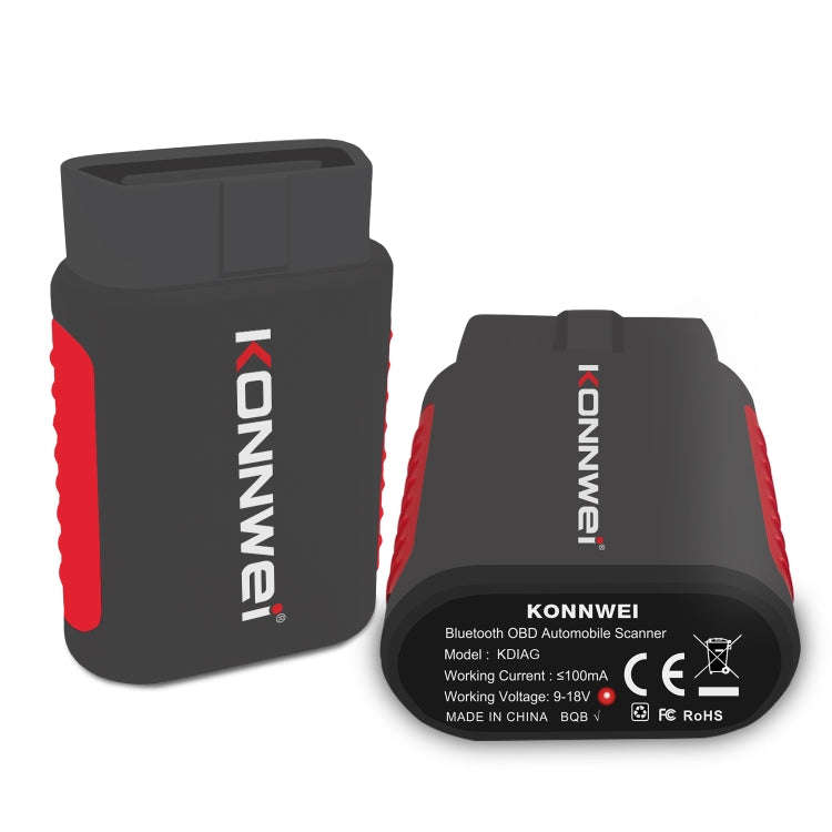 KONNWEI K DIAG Car OBDII Full System Diagnostic Scanner(Black Red)