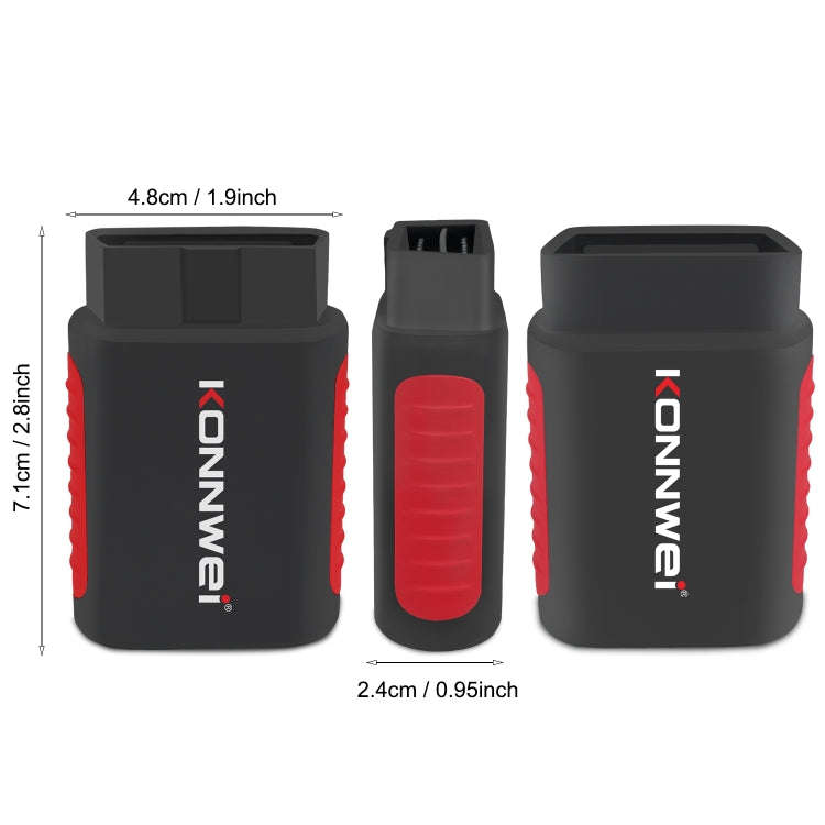 KONNWEI K DIAG Car OBDII Full System Diagnostic Scanner(Black Red)