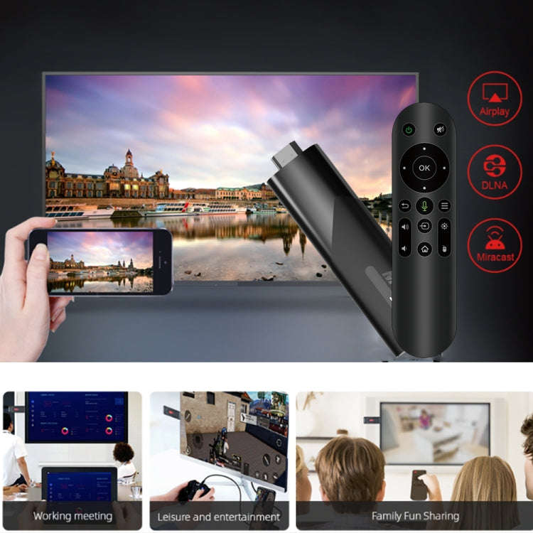 M98-Y10 Allwinner H618 Quad-Core ARM Cortex A53 6K HD Android TV Stick, RAM:2GB+16GB(US Plug)