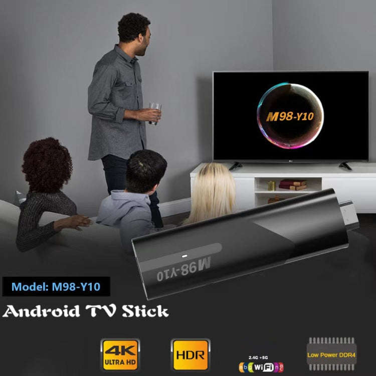 M98-Y10 Allwinner H618 Quad-Core ARM Cortex A53 6K HD Android TV Stick, RAM:2GB+16GB(US Plug)