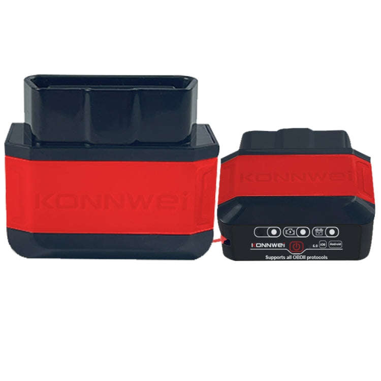 KONNWEI KW906 Bluetooth 5.0 Car OBD2 Scanner Support Android & iOS(Black Red)