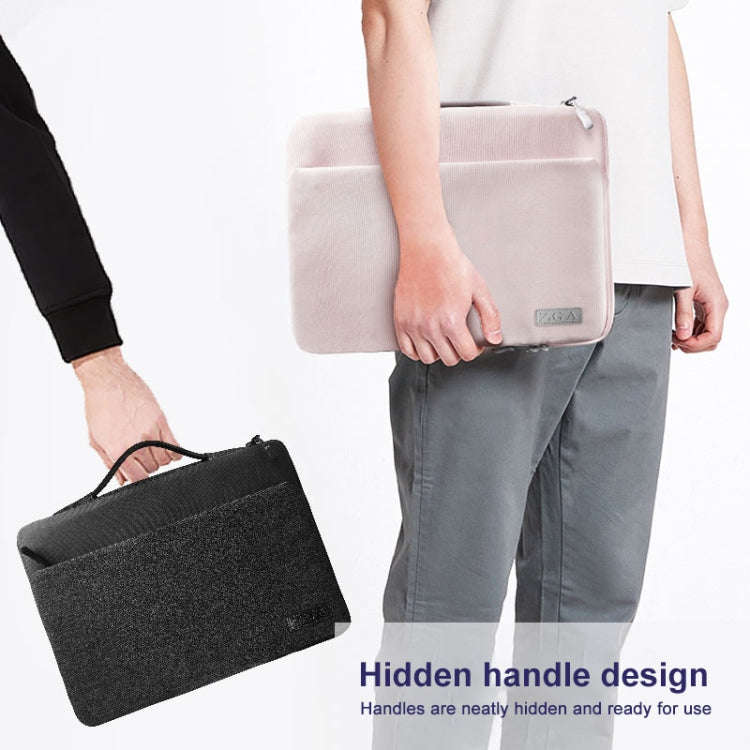 ZGA BG-01 Waterproof Laptop Handbag, Size:14 inch(Black)