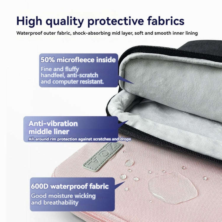 ZGA BG-01 Waterproof Laptop Handbag, Size:14 inch(Grey)