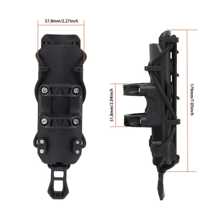For 25mm Tube Diameter Motorcycle Modified Bumper Drink Water Cup Holder(Black)