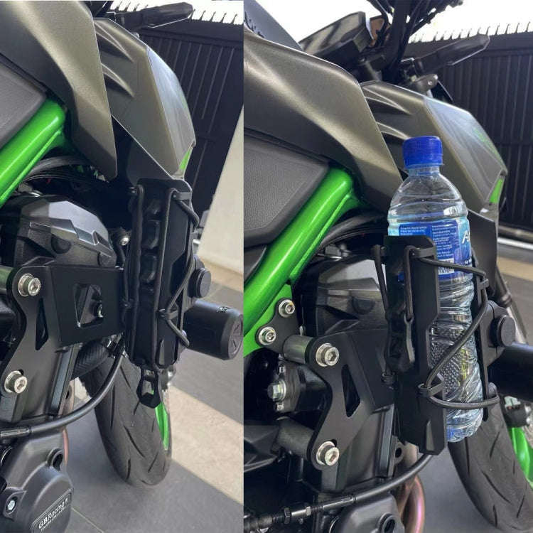 For 25mm Tube Diameter Motorcycle Modified Bumper Drink Water Cup Holder(Black)