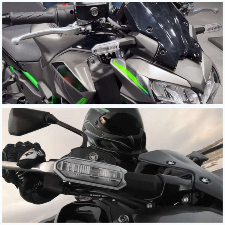 For Kawasaki Versys 650 Z1000R Motorcycles LED Turn Signal Light(Transparent)