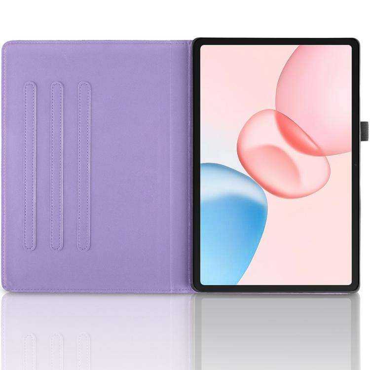 For Honor Pad 10 Tree Life Embossed Rotation Leather Tablet Case(Purple)