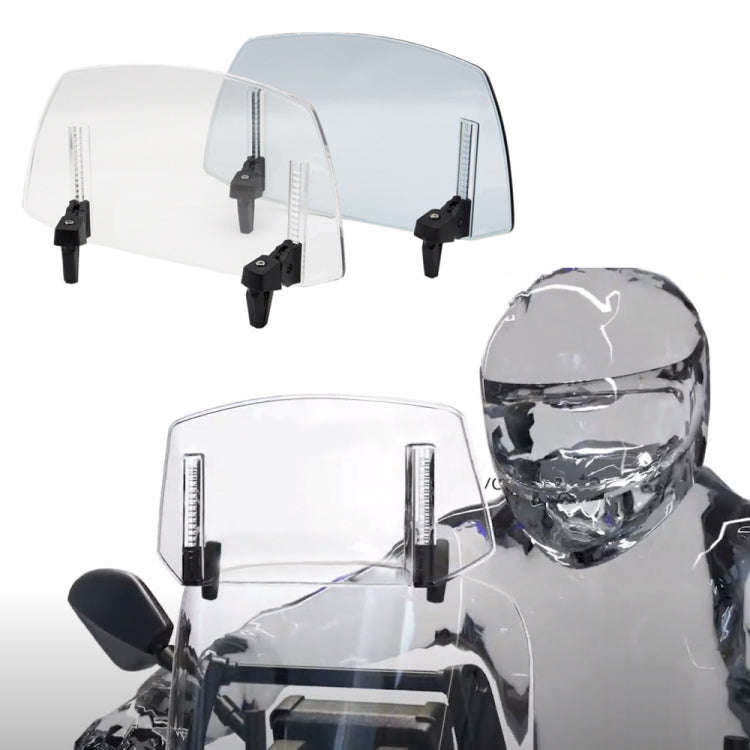 For Kawasaki / Honda / BMW / Yamaha Motorcycle Adjustable Windshield(Transparent)