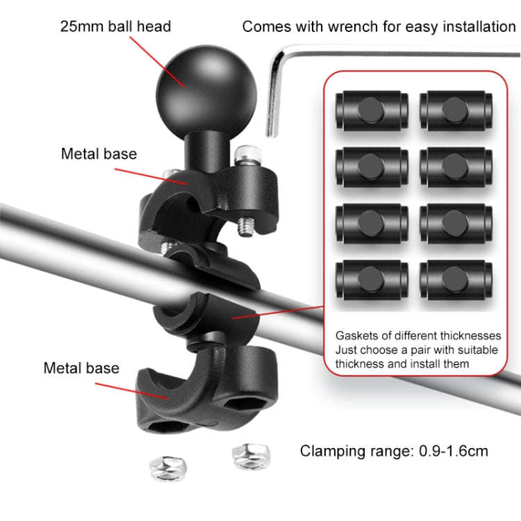 Motorcycle Clamps Handlebar Fixed Mount 3 in 1 U-Type Mount Selfie Stick
