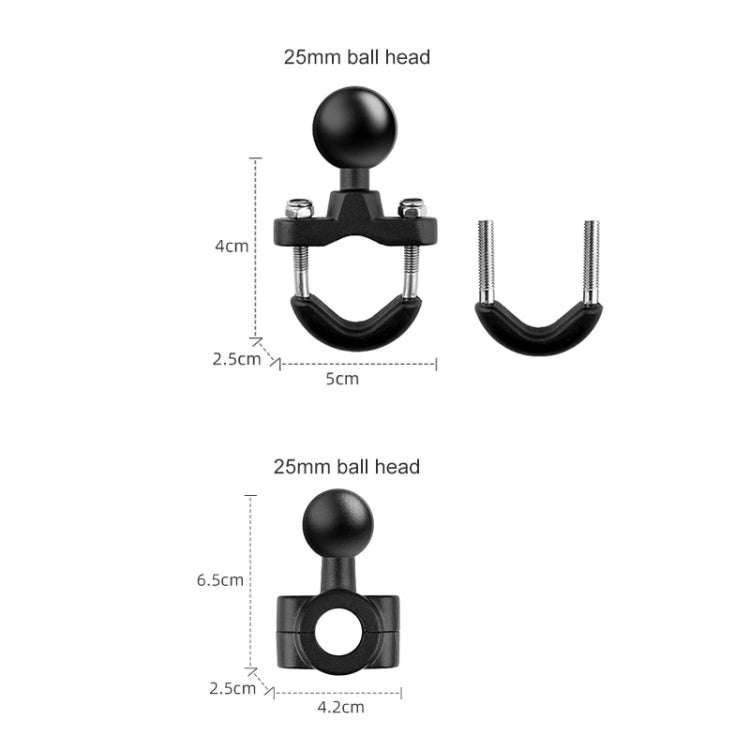 Motorcycle Clamps Handlebar Fixed Mount 3 in 1 U-Type Mount Selfie Stick