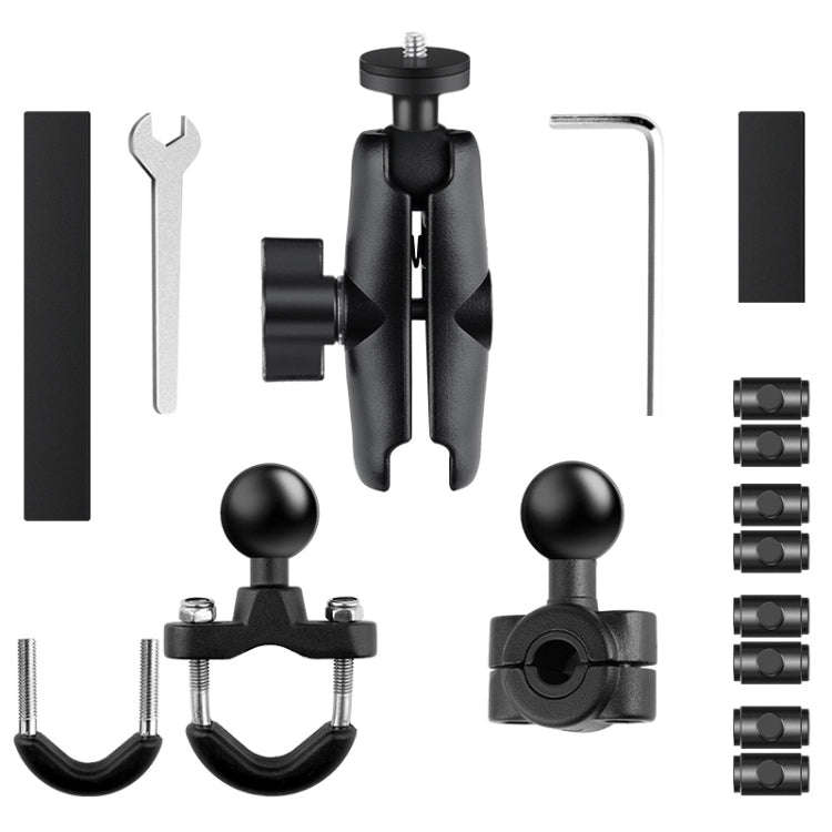 Motorcycle Clamps Handlebar Fixed Mount 9 in 1 Wrench O-Type Mount Crabs No Stick