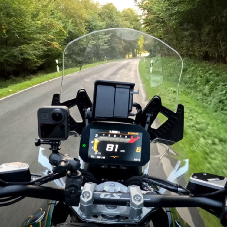 For BMW R1300GS Motorcycle Side Air Deflector Windshield(Grey)