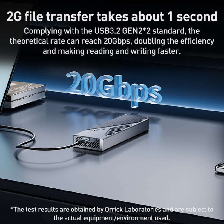 ORICO CNM2-G20 20Gbps M.2 NVMe SSD Enclosure(Grey)
