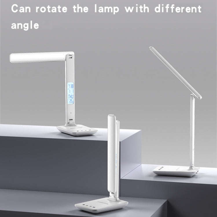 Yesido DS20 Multifunctional LED Desk Lamp Supports 10W Wireless Charging, EU Plug(White)