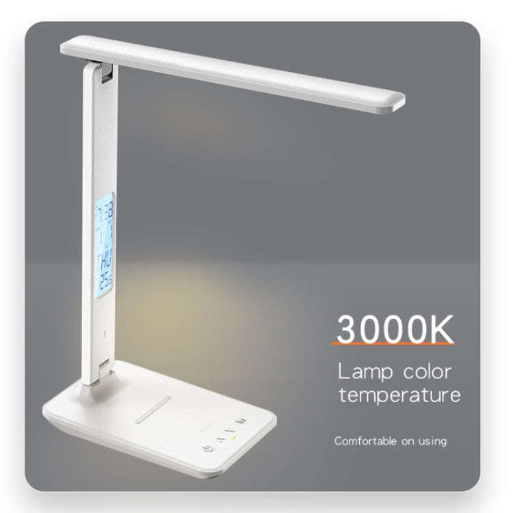 Yesido DS20 Multifunctional LED Desk Lamp Supports 10W Wireless Charging, EU Plug(White)