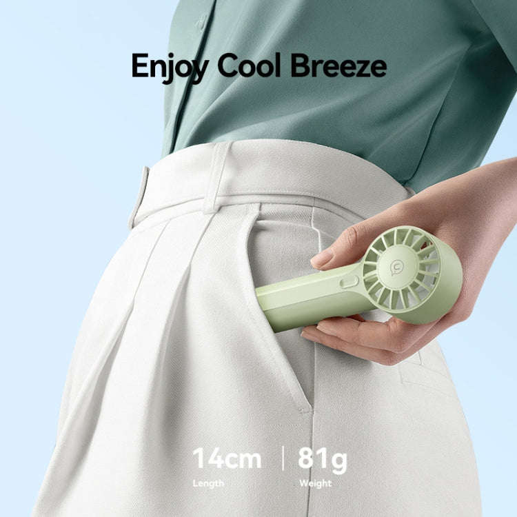 USAMS ZB288 Portable Type-C Rechargeable High Speed Handheld Mini Fan(Green)