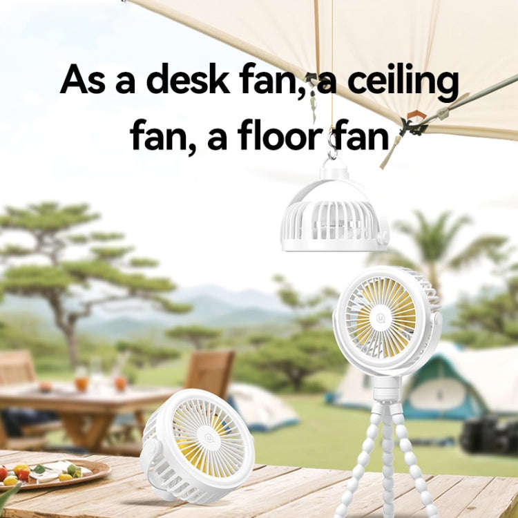 USAMS ZB289 Stroller Fan Type-C Portable Octopus Mini Fan(White)