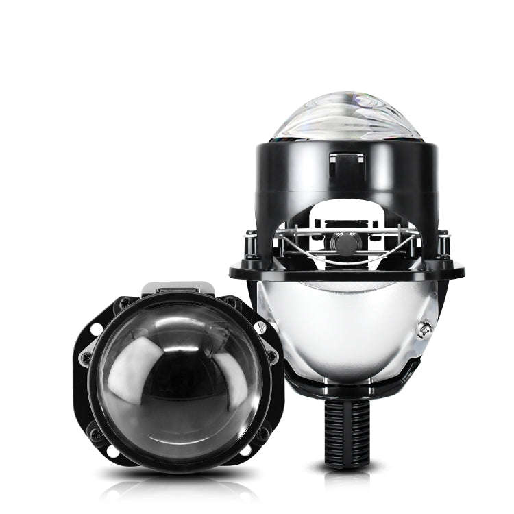 T02 1 Pair 2.5 inch Car Bifocal LED Lens Headlight, Left Driving(Black)