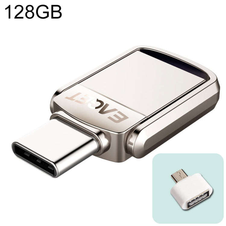 EAGET 128G USB 3.1 + Type-C / USB-C  Interface Metal Twister Flash U Disk, with Micro USB OTG Ada...