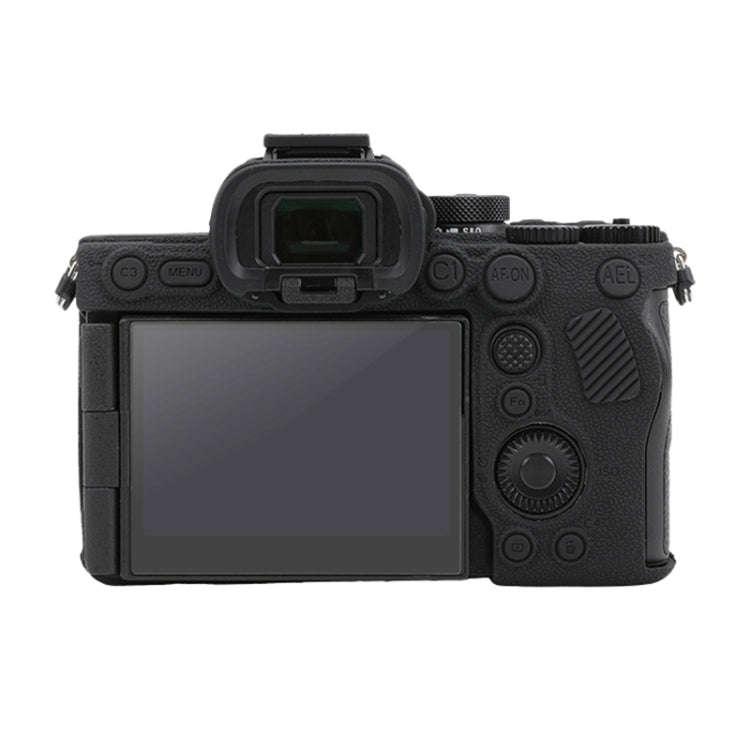 For Sony ILCE7RM5 / A7R5 Litchi Texture Soft Silicone Protective Case(Black)