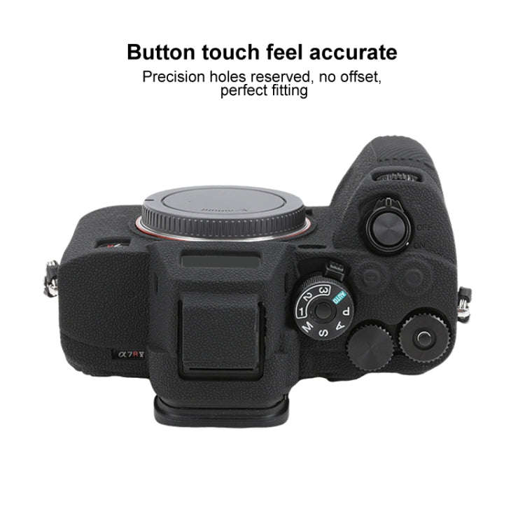 For Sony ILCE7RM5 / A7R5 Litchi Texture Soft Silicone Protective Case(Black)