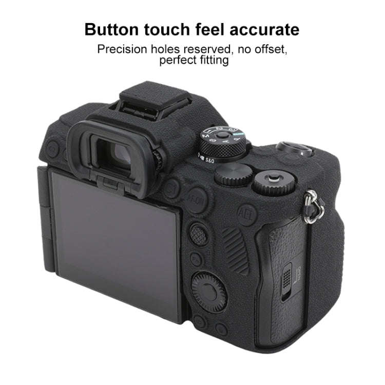 For Sony ILCE7RM5 / A7R5 Litchi Texture Soft Silicone Protective Case(Black)
