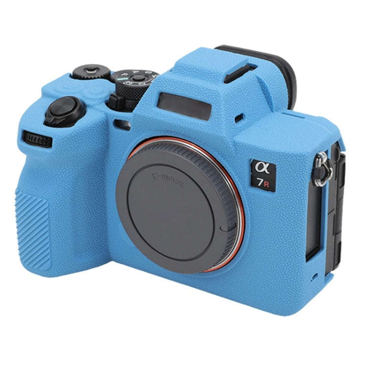 For Sony ILCE7RM5 / A7R5 Litchi Texture Soft Silicone Protective Case(Blue)