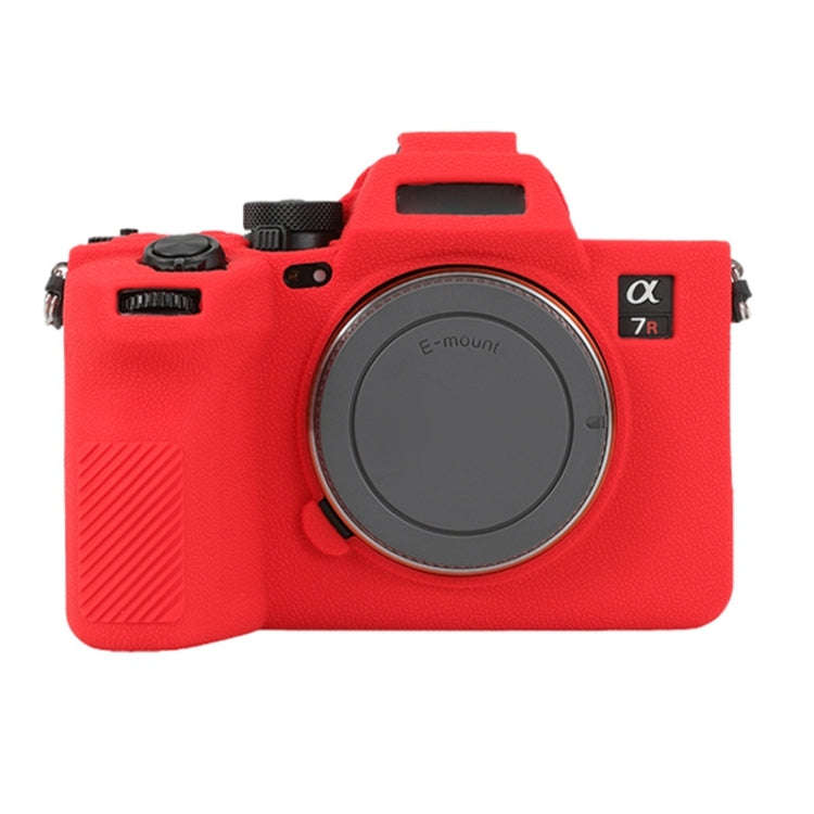 For Sony ILCE7RM5 / A7R5 Litchi Texture Soft Silicone Protective Case(Red)