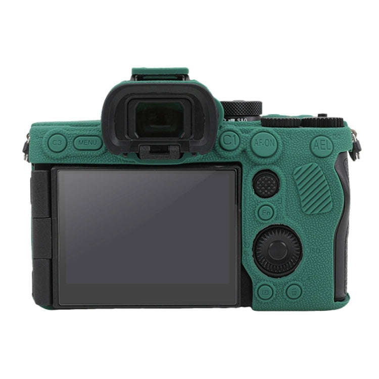 For Sony ILCE7RM5 / A7R5 Litchi Texture Soft Silicone Protective Case(Green)