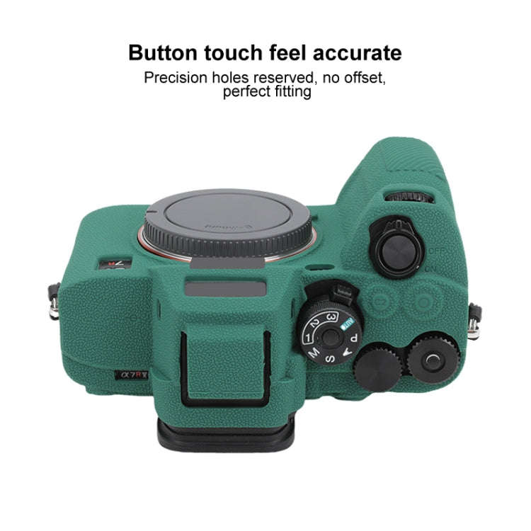 For Sony ILCE7RM5 / A7R5 Litchi Texture Soft Silicone Protective Case(Green)