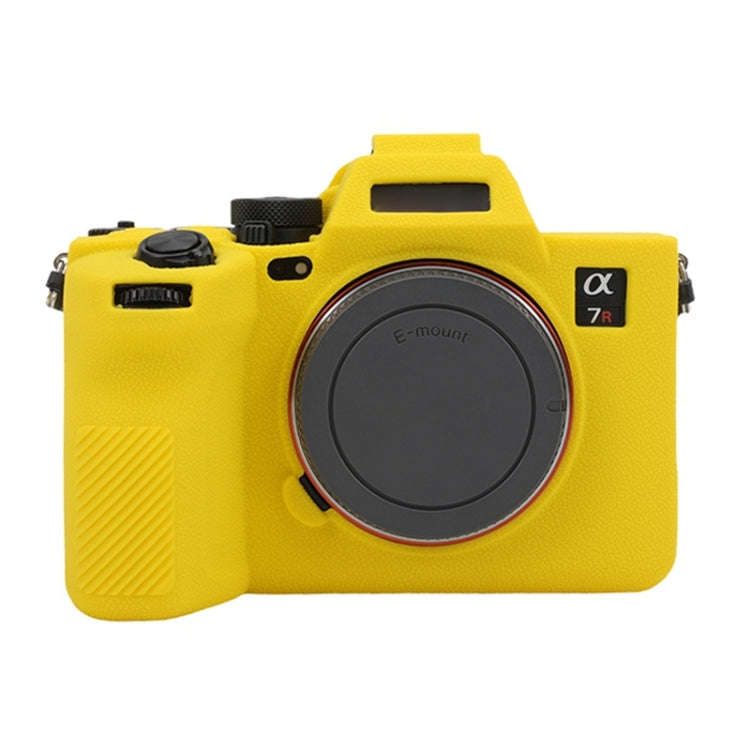 For Sony ILCE7RM5 / A7R5 Litchi Texture Soft Silicone Protective Case(Yellow)