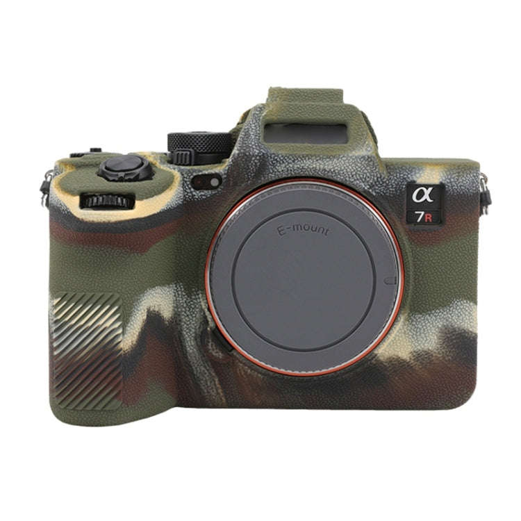 For Sony ILCE7RM5 / A7R5 Litchi Texture Soft Silicone Protective Case(Camouflage)