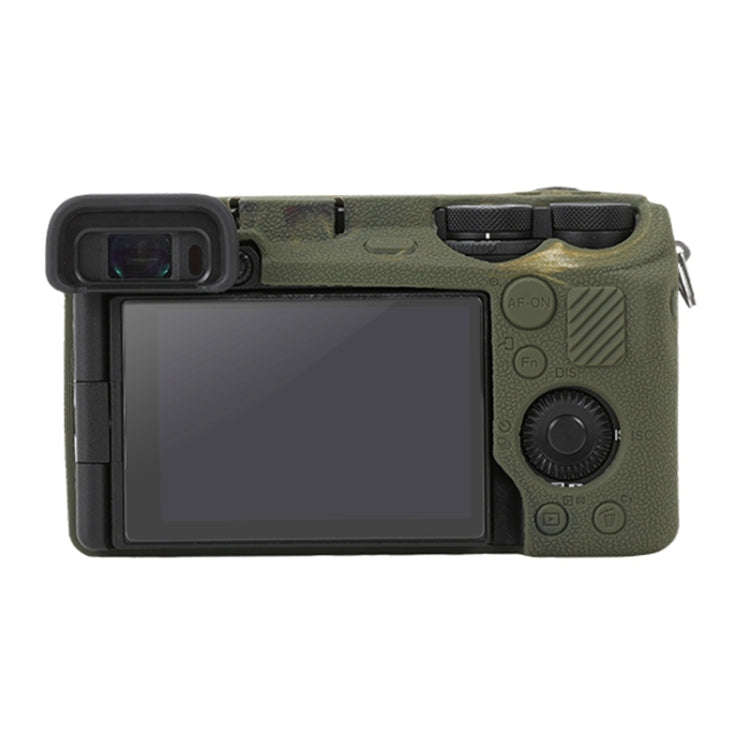 For Sony ILCE-6700 / A6700 Litchi Texture Soft Silicone Protective Case(Camouflage)