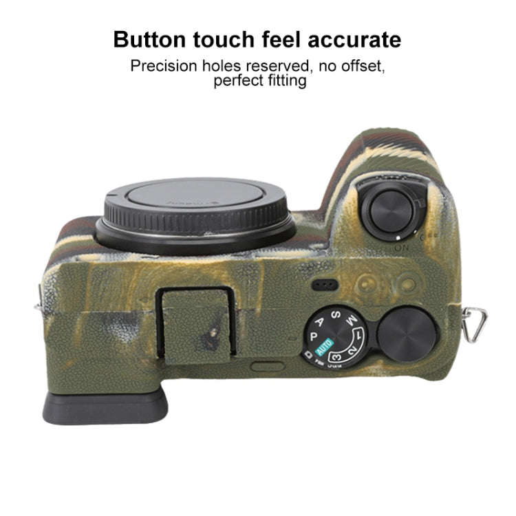 For Sony ILCE-6700 / A6700 Litchi Texture Soft Silicone Protective Case(Camouflage)