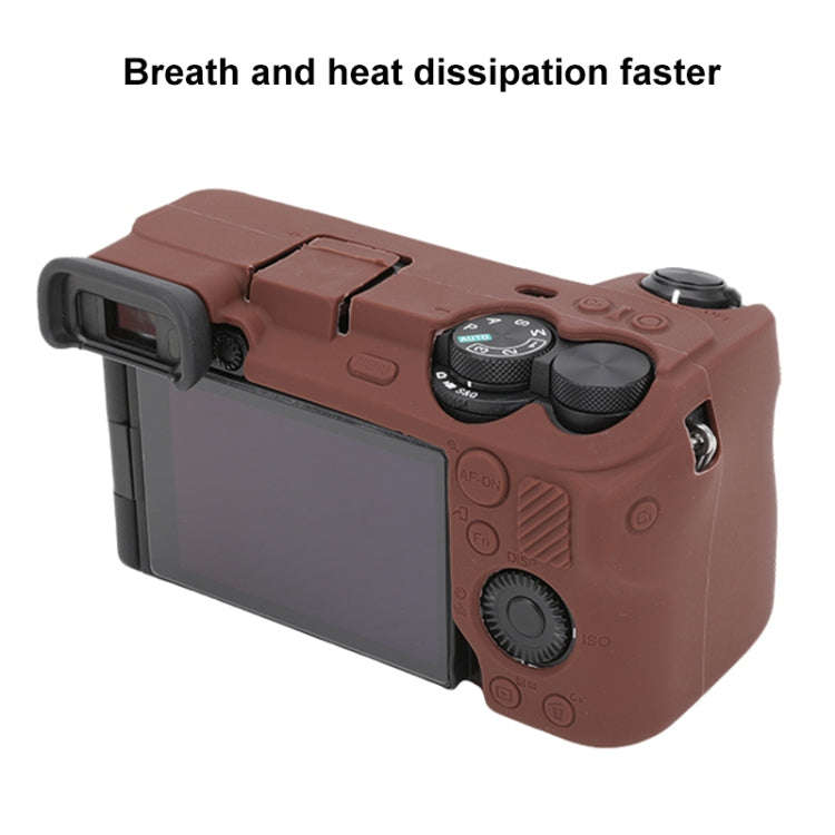 For Sony ILCE-6700 / A6700 Glossy Soft Silicone Protective Case(Coffee)