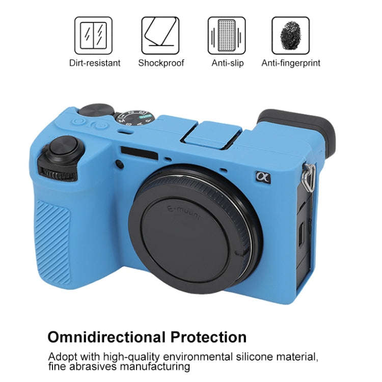 For Sony ILCE-6700 / A6700 Glossy Soft Silicone Protective Case(Blue)