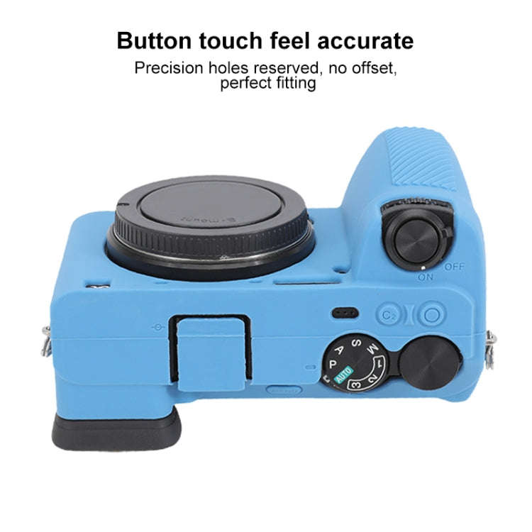 For Sony ILCE-6700 / A6700 Glossy Soft Silicone Protective Case(Blue)